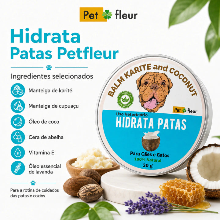 Hidrata Patas Petfleur – Balm Hidratante para Cães e Gatos 30g