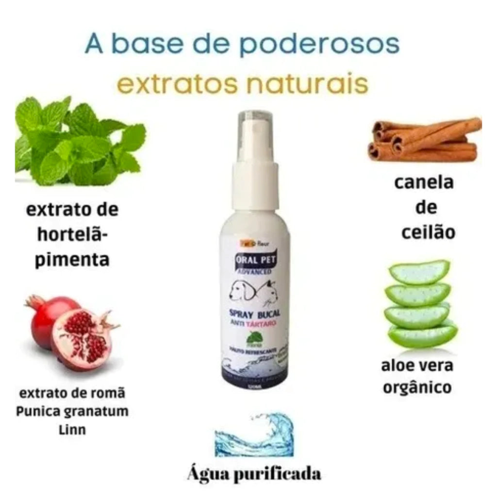 Spray para Higiene Bucal de Cães e Gatos 120ml | OralPet Petfleur na internet