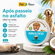 Hidrata Patas Petfleur para cuidado das patas após passeios no asfalto e no verão