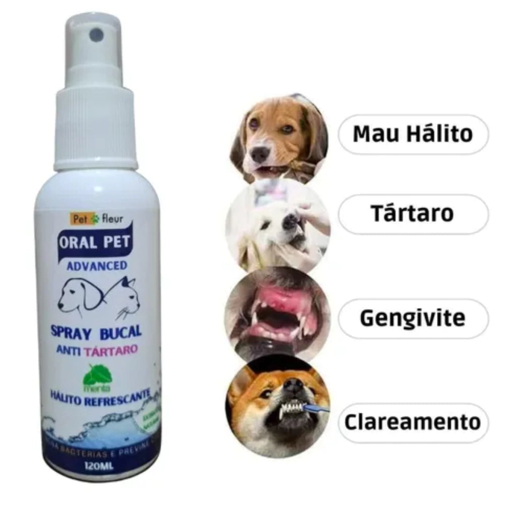 Spray para Higiene Bucal de Cães e Gatos 120ml | OralPet Petfleur - Petfleur