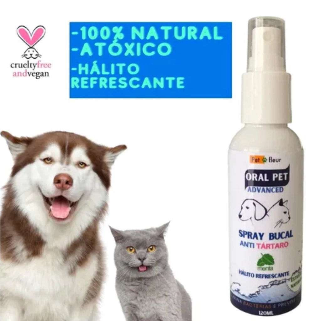 Imagem do Spray para Higiene Bucal de Cães e Gatos 120ml | OralPet Petfleur