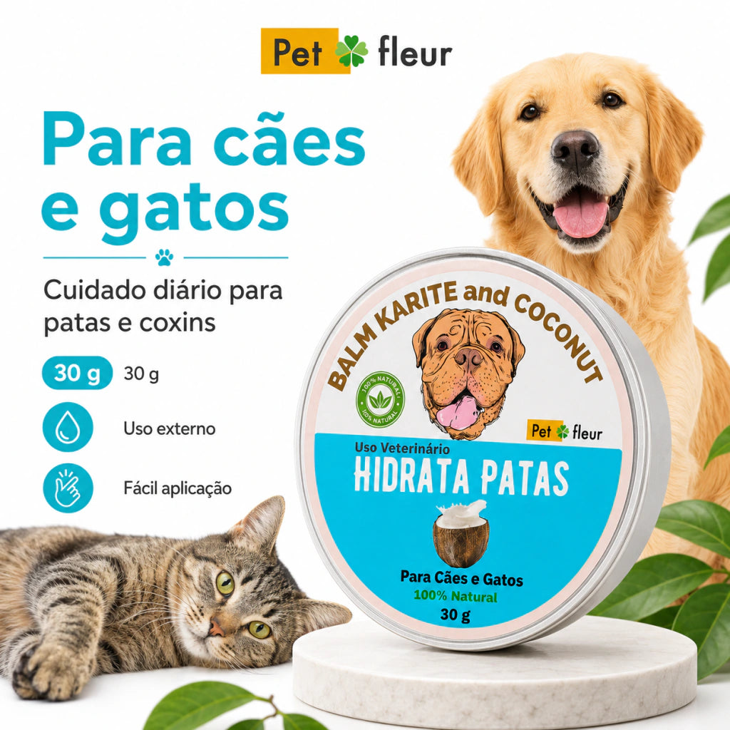 Hidrata Patas Petfleur – Balm Hidratante para Cães e Gatos 30g - Petfleur