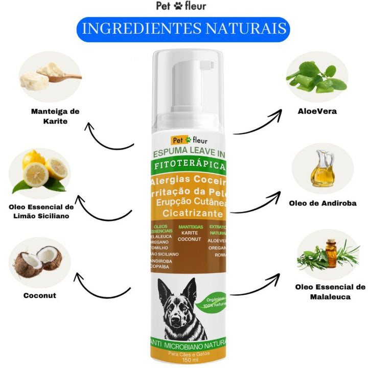 Espuma Fitoterápica Petfleur 150 ml