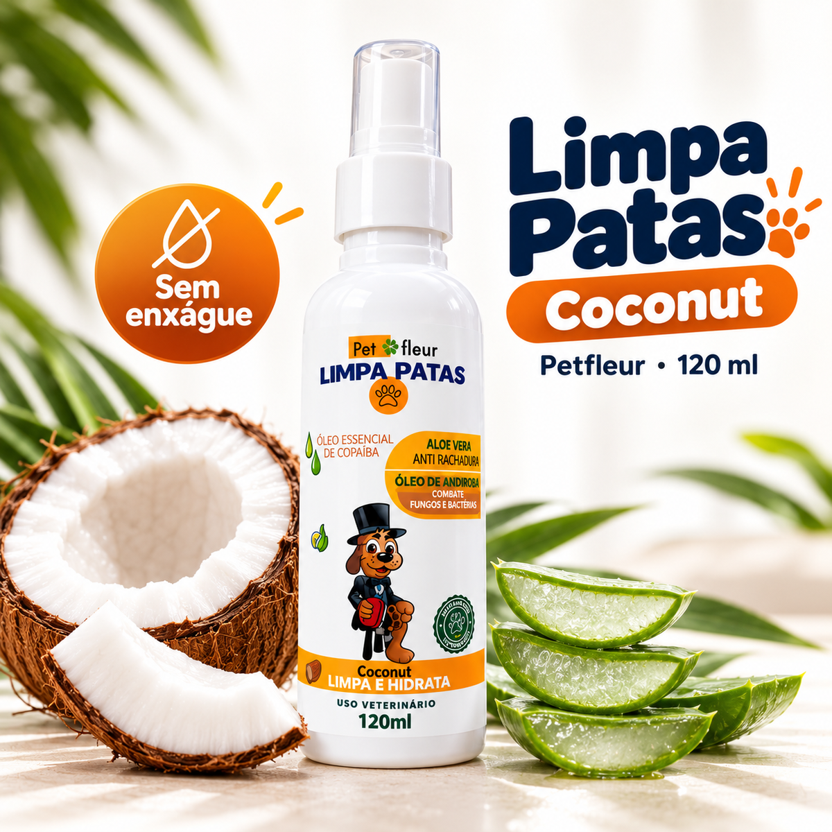 Spray Limpa Patas Petfleur 120 ml