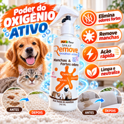Tira Manchas e mal cheiro Oxigenio ativo Caixa de areia de gatos, carpete, cortina e estofado