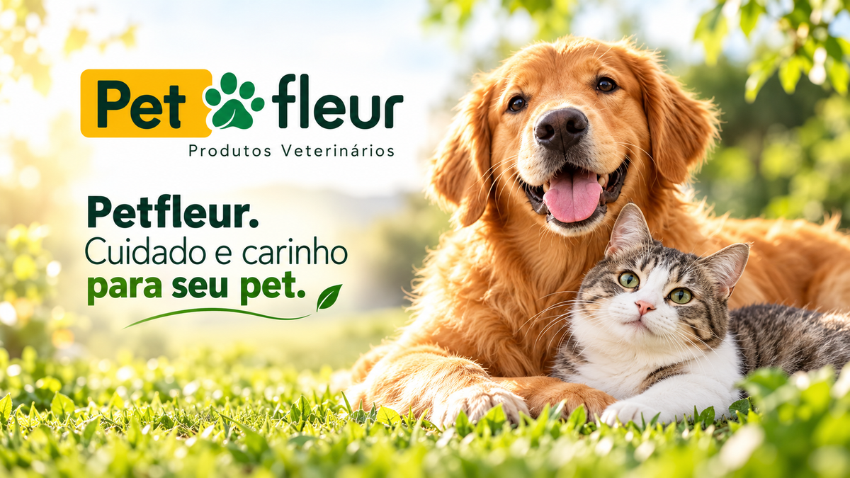 Petfleur Produtos Veterinários — cuidado e carinho para cães e gatos em ambiente natural