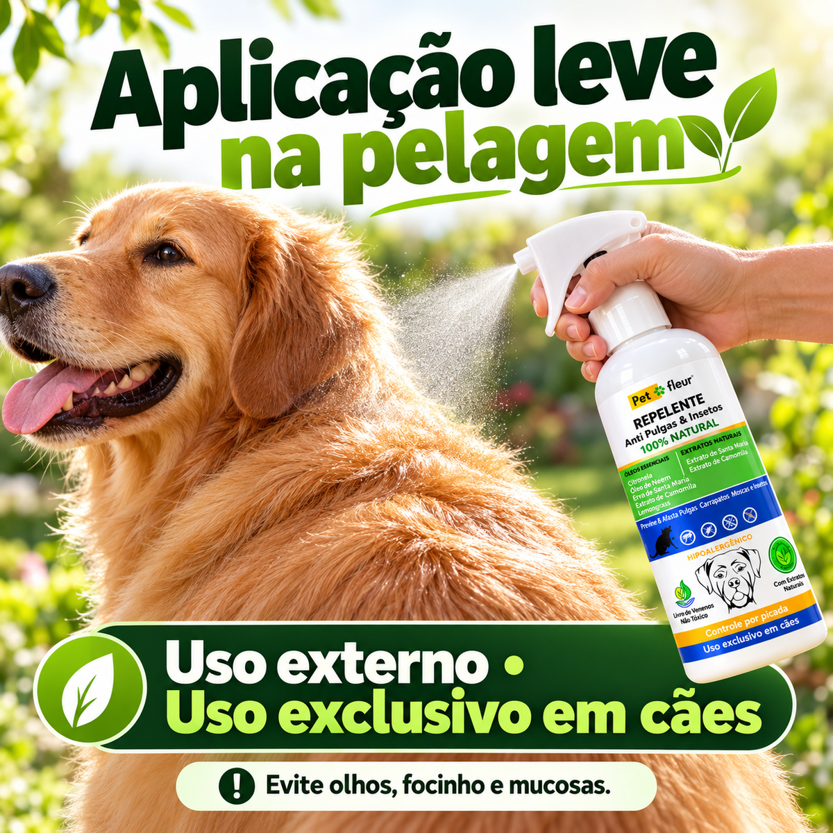 Spray Repelente Natural Petfleur 120 ml