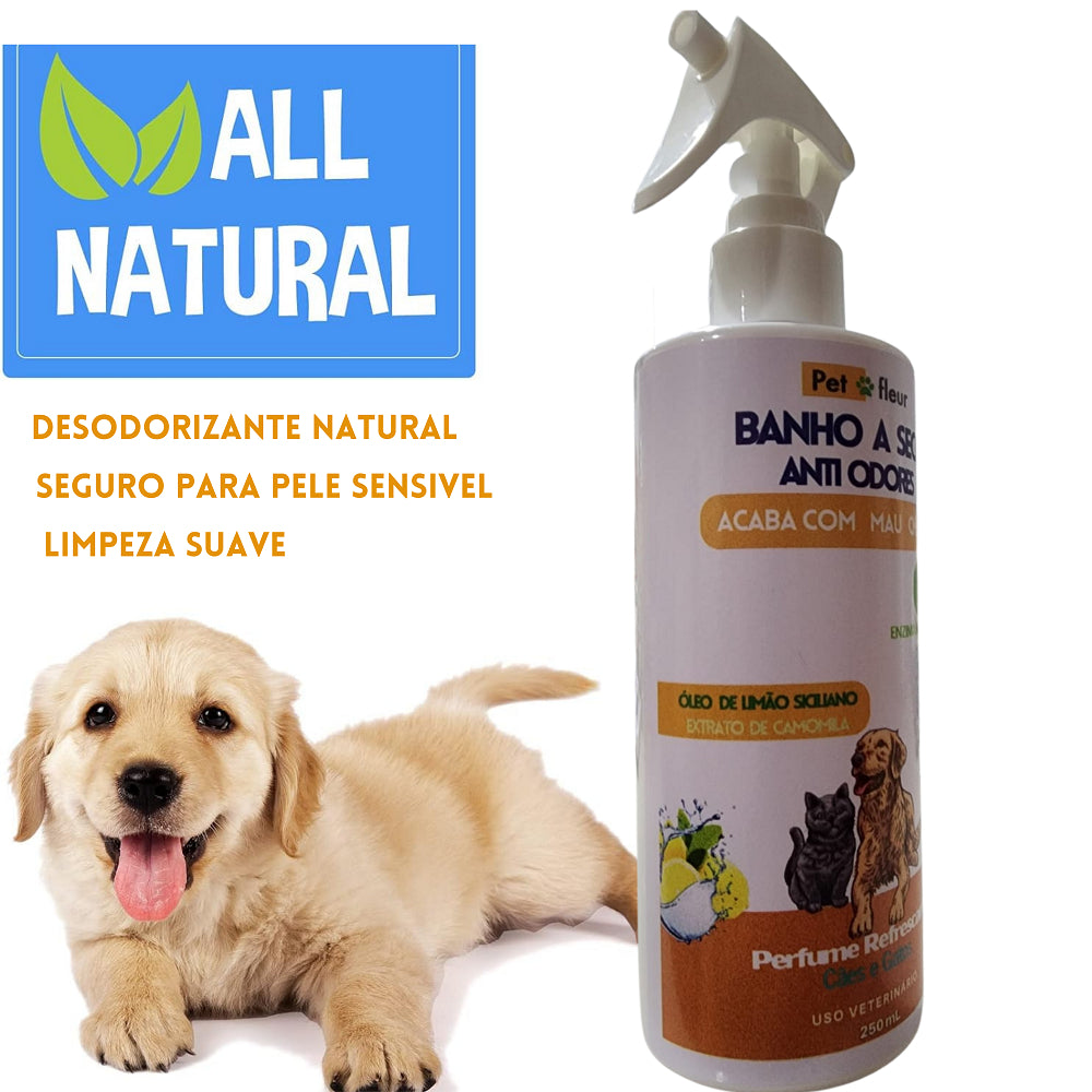 Banho a Seco Camomila Petfleur - arte do anúncio Shopee histórica