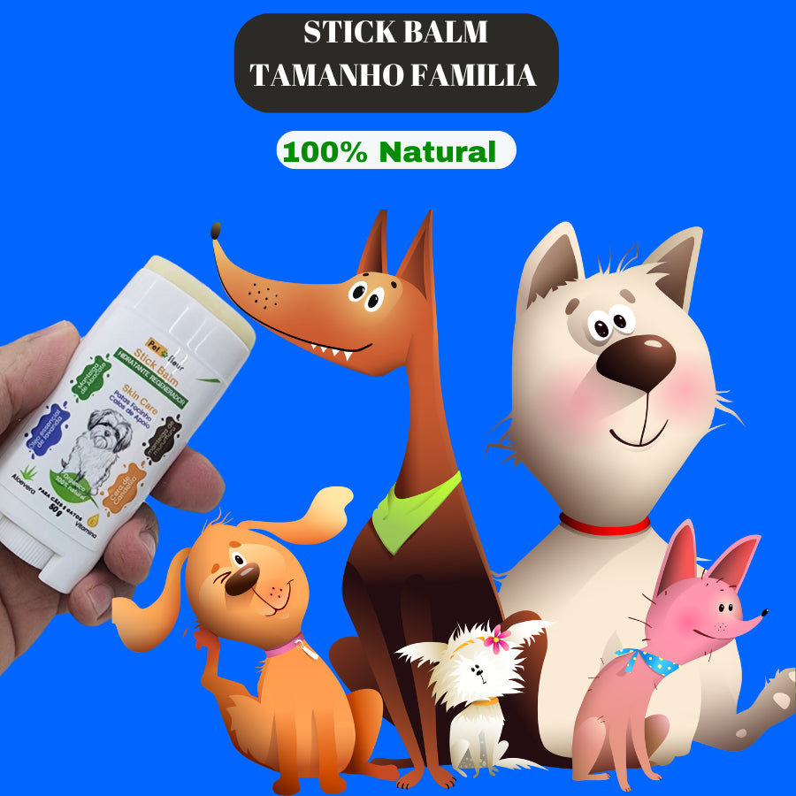Stick Balm Petfleur 50 g para patas, focinho e calos de apoio