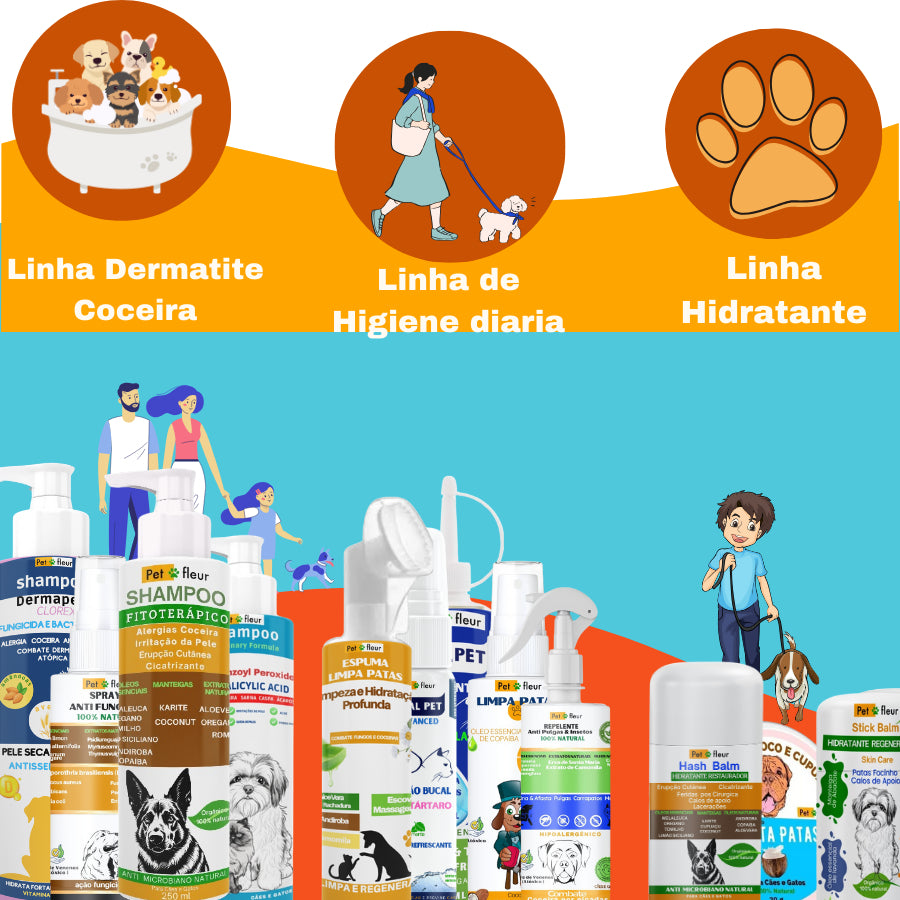 Linha Petfleur com Shampoo Melaleuca - referência Shopee histórica