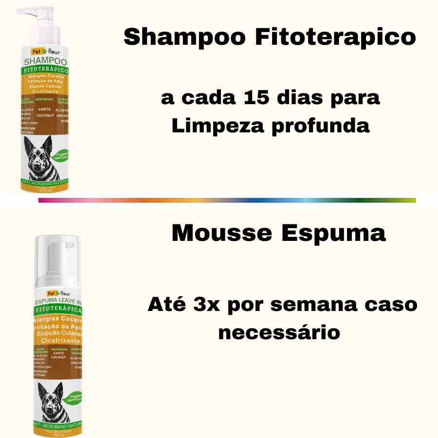 Espuma Fitoterápica Petfleur 150 ml - frequência apresentada no anúncio Shopee