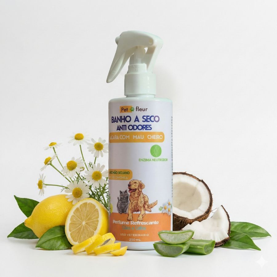 Banho a Seco Camomila Petfleur - composição visual, referência Shopee histórica