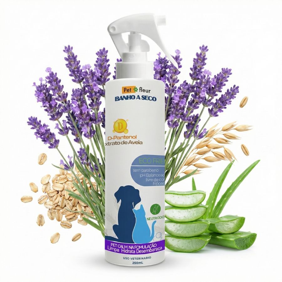 Banho a Seco Lavanda Petfleur - arte com lavanda e aveia, referência histórica