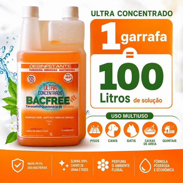 Desinfetante BacfreeVet Floral Petfleur 1 L